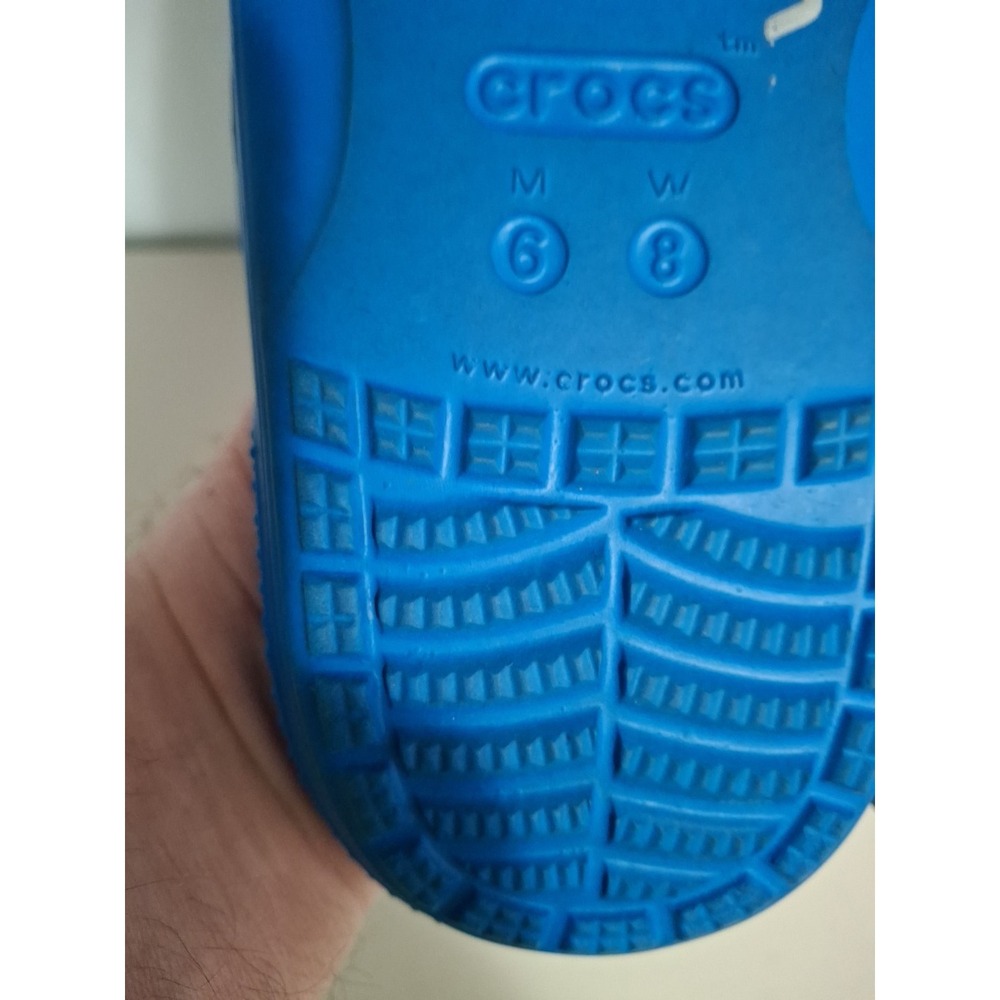 CROCS Classic Unisex Shoes Blue Comfort 2 Strap Slide Sandals Men 6 Women 8 - Picture 7 of 8